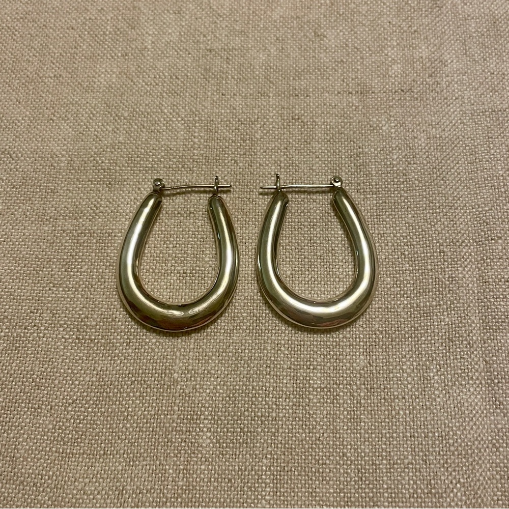 Silver Hoop Earrings - Picture 2 of 2